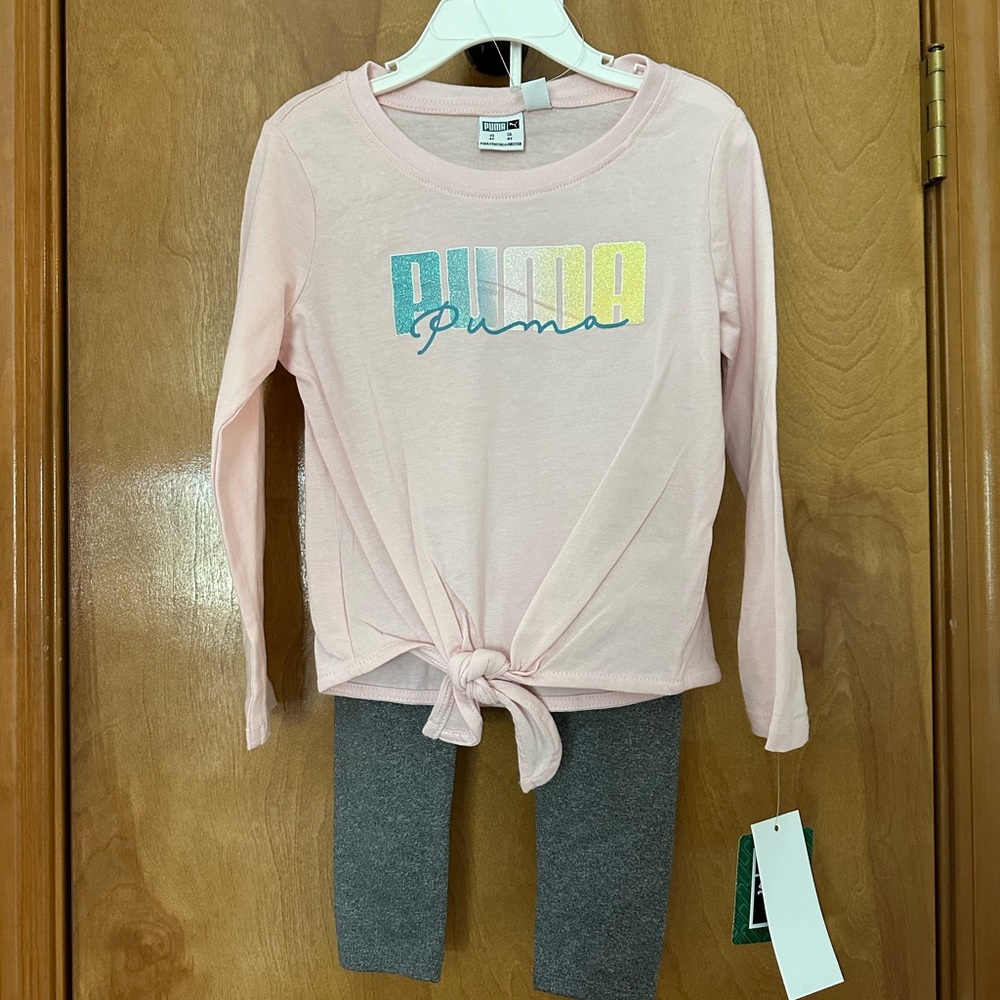 Girl’s PUMA long sleeve 2 piece jogger leggings set